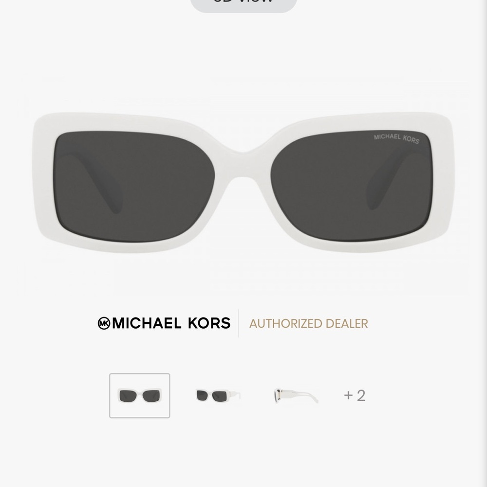 Michael Kors Corfu MK2165 White Rectangle Sunglasses